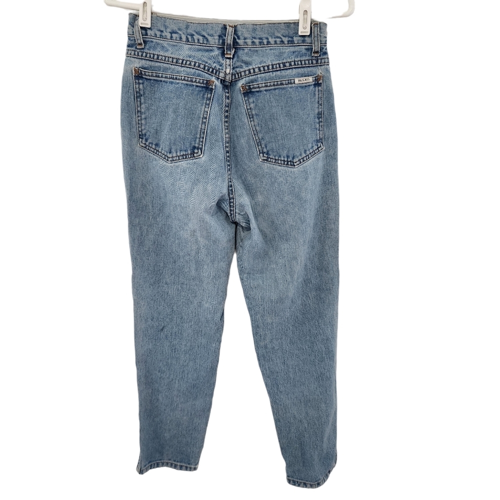 Vintage Bill Blass Petite Heavy Disstressed Denim Jeans 100% Cotton - Picture 2 of 8